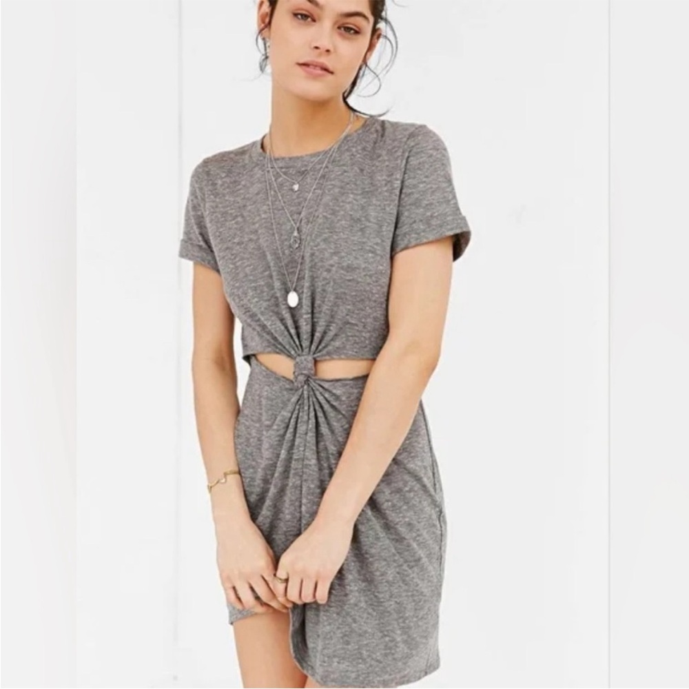 Urban Outfitters Honey Punch Knotted Cut-Out T-Shirt Dress